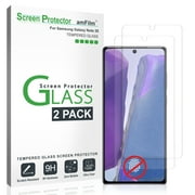 amFilm Screen Protector for Samsung Galaxy Note 20 (2 Pack), Full Cover (Case Friendly) Tempered Glass Film with Easy Install Tray (2020)