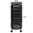 thumbnail image 3 of bestolf Fruit Vegetable Basket for Kitchen, Rotating Storage Rack, 4 Tier Rolling Cart with top lid, Large Metal Wire Shelf with Top Lid, Black, 3 of 10