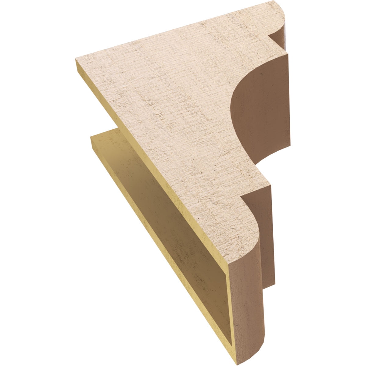 7"W x 14"D x 21"H Classic New Brighton Rough Cedar Woodgrain TimberThane Corbel, Primed Tan