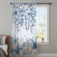 thumbnail image 3 of Blue Coastal Starfish Sheer Curtains 72 Inches Long, Beach Nautical Shell Eucalyptus Ocean Light Filering Curtains, Breathable Simi Curtain Privacy Drapes for Living Room Bedroom Window Treatment, 3 of 9