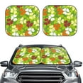 thumbnail image 2 of Daiia St. Patrick's Day3 2PCS Car Windshield Sun Shade, Foldable Sun Shield for Car Front Window, Auto Sun Blocker Visor Protector Universal for Truck SUV Pickup-Small, 2 of 7