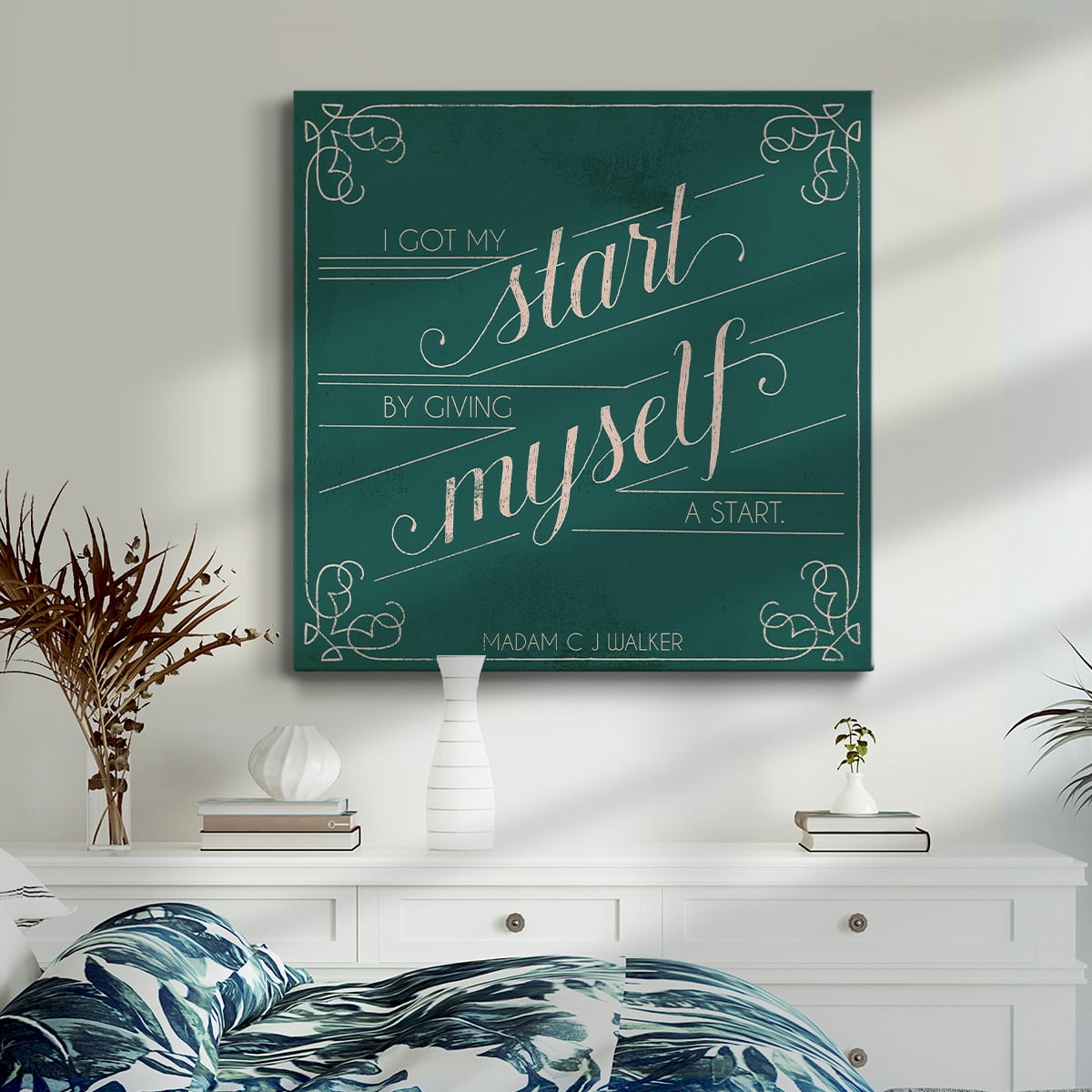 Wexford Home Madam Walker Quote II-Premium Gallery Wrapped Canvas, 32" x 32" - Ready to Hang