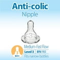thumbnail image 3 of Dr. Brown's Natural Flow Level 3, Narrow Baby Bottle Nipple, Medium-Fast Flow, 6m+, 100% Silicone, 6 Pack, 3 of 11