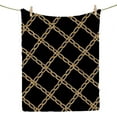 thumbnail image 2 of Super Soft Lightweight Golden Chain Flannel Blanket for Bed Sofa Couch Living Room Nursery Unisex Fleece Blanket for Children Adults Pets All Season Use 50 x 60 inches (Black), 2 of 4