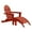 Bright Red, variant on DuroGreen Folding Adirondack Chair With Ottoman, Made With All-Weather Tangent Lumber, Oversized, High End Patio Furniture for Porch, Lawn, Deck, or Fire Pit, No Maintenance, , Navy