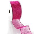 thumbnail image 4 of Ribbon Traditions Horizontal Glitter/Sequin Stripes Sheer Wired Ribbon 2 1/2 Inch by 25 Yards - Hot Pink, 4 of 4