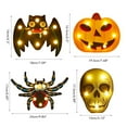thumbnail image 3 of Calabaza Esqueleto Murciélago Araña Luz De Noche Decoración De Halloween Luces Led Para Fiestas Familiares Bares Restaurantes Monstrate HA040968-07, 3 of 6