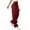 Wine, variant on Cargo Pants for Women High Waisted Casual Pants Elastic Waist Baggy Wide Leg Trousers with Pockets Streetwear Travel Pants