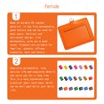 thumbnail image 2 of Inteprter 10 piezas de portatarjetas de identificación, suministros de oficina de negocios, funda protectora informal de colores, funda para tarjetas de Carpetas de archivos Horizontal/Naranja, 2 of 6