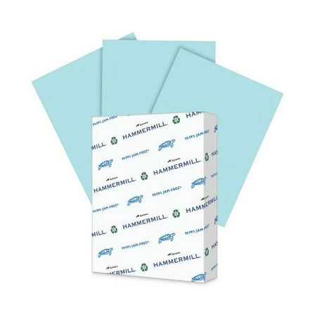 Hammermill Colors Print Paper, 20 lb Bond Weight, 8.5 x 11, Blue, 500/Ream (103309)
