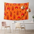 thumbnail image 2 of DouZhe Cartoon Fire Flames Red Tapestry Wall Hanging Tapestries Dorm Room Home Decor, 60" x 40", 2 of 7