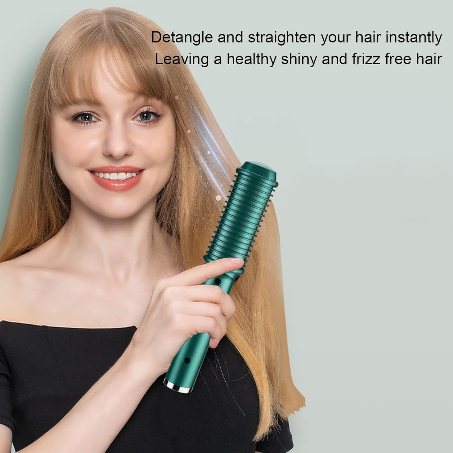 Hair straightening brush for short hair best sale