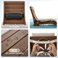 thumbnail image 2 of YIKEMA HDPE 3-Position In-Pool Outdoor Chaise Lounge - Set of 2, Teak, 2 of 9