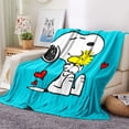 thumbnail image 5 of Nuevas mantas cálidas de franela de Snoopy para otoño e invierno, colcha con estampados de Charlie Brown para sofás, camas, sillas, adultos y niños, capa escolar para interiores, 5 of 5