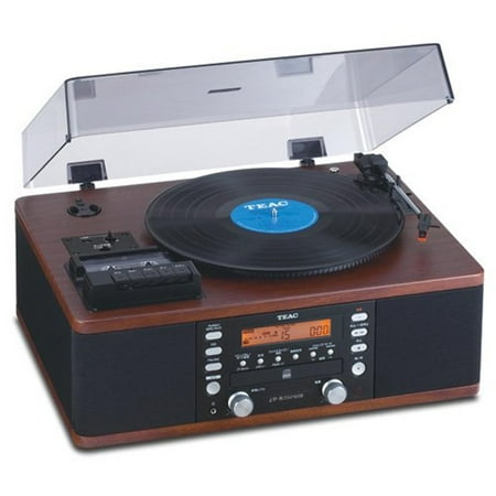 TEAC LP-R550USB Turntable CD & Cassette Audio Dubbing Recorder System Walnut