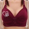 thumbnail image 2 of ALLLIST Wirefree Bras for Women Push up Plus Size Underwear Red Dog Paw Soft Ladies Bras Xs-4xl, 2 of 5