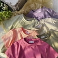 thumbnail image 4 of Hotiary Toddler Baby Cotton 2 Piece Sets Boys Girls Solid Short Sleeve T-Shirt + Elastic Waist Shorts Outfits Kids Casual Clothes Suit for 1-10 Years, 4 of 8