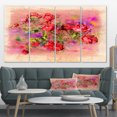 thumbnail image 1 of Illustration Pastel Roses - Impression sur Toile Art Floral, 1 of 4