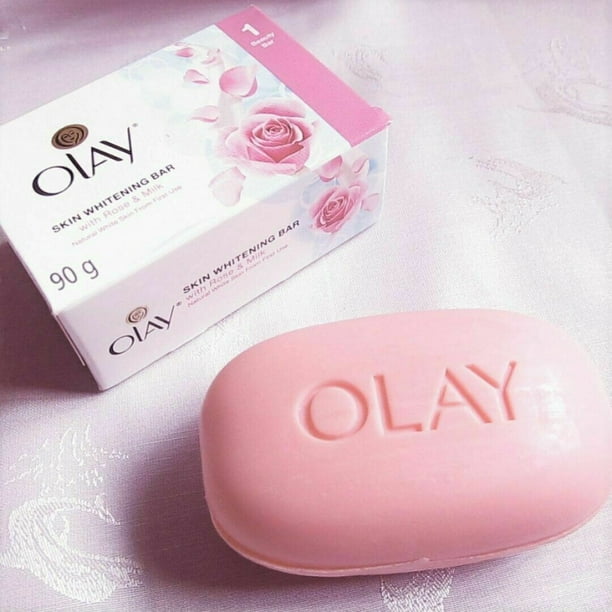 Olay Skin Soap Bar Face and Body Wash Whitening and Exfoliating with