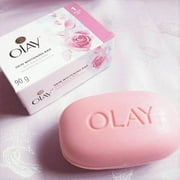 Olay Skin Soap Bar Face and Body Wash Whitening and Exfoliating with Rose & Milk Age Defying 3.18oz (2 Bars)