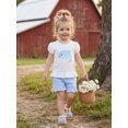 thumbnail image 3 of BemeyourBBs Toddler Baby Girls Summer Clothes Cute Infant Baby Girl 2 Piece Outfits Short Sleeve Dolphin Embroidery Ruffle T Shirt Tops Plaid Shorts Sets Toddler Girl Summer Outfit, 3 of 7