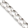 thumbnail image 1 of 925 Sterling Silver 8.6mm Curb Chain Necklace Pendant Charm Square, 1 of 9