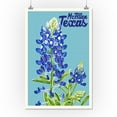 thumbnail image 2 of McAllen,Texas, Bluebonnet, Letterpress (16x24 Giclee Gallery Art Print, Vivid Textured Wall Decor), 2 of 3