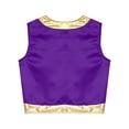 thumbnail image 4 of vastwit Kids Boys Arabian Prince Clothes Set Vest and Pants 2 Piece Game Character Outfits Purple 14, 4 of 7