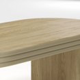 thumbnail image 5 of iooHug Mid‑Century Modern Oval Coffee Table,Solid Wood Veneer 47.24 Inch Cocktail Table for Living Room Home Office,Natural, 5 of 7