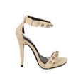 thumbnail image 2 of New Women Cape Robbin Meg-37 Faux Suede Beaded Ankle Strap Stiletto Sandal, 2 of 6