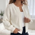 thumbnail image 6 of WRKEKC Cardigan Sweaters for Women Solid Color Long Sleeve V-Neck Button Front Loose Fit Knit Cardigan with Pockets, 6 of 9
