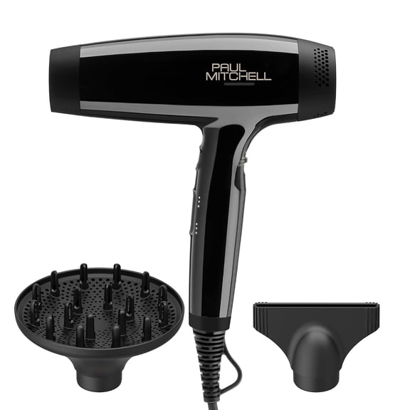 Paul Mitchell Dry Lightweight Professional Hair Dryer, Multiple Heat Speed Settings, For Salon-Level Blowouts, Black