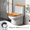 thumbnail image 4 of HELLHERO Maple Leaves Universal Bathroom Toilet Lid Cover Set Elastic Edge Elastic Bottom Stretch Fit Bathroom Toilet Cozy Set Fits All Toilet Shapes Bathroom Home Stays in Place 17"x21", 4 of 5