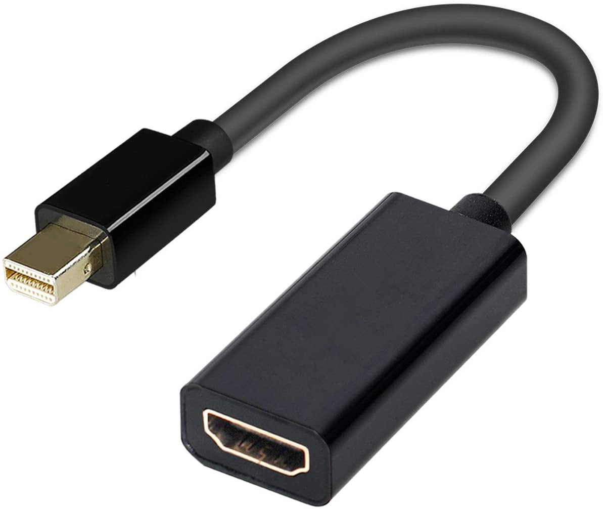 Magistraat Bot Machtigen Sarent Mini DisplayPort (Mini DP) (Thunderbolt) to HDMI Adapter, Compatible  with MacBook Air/Pro, Microsoft Surface Pro/Dock, Monitor, Projector and  More - Black - Walmart.com