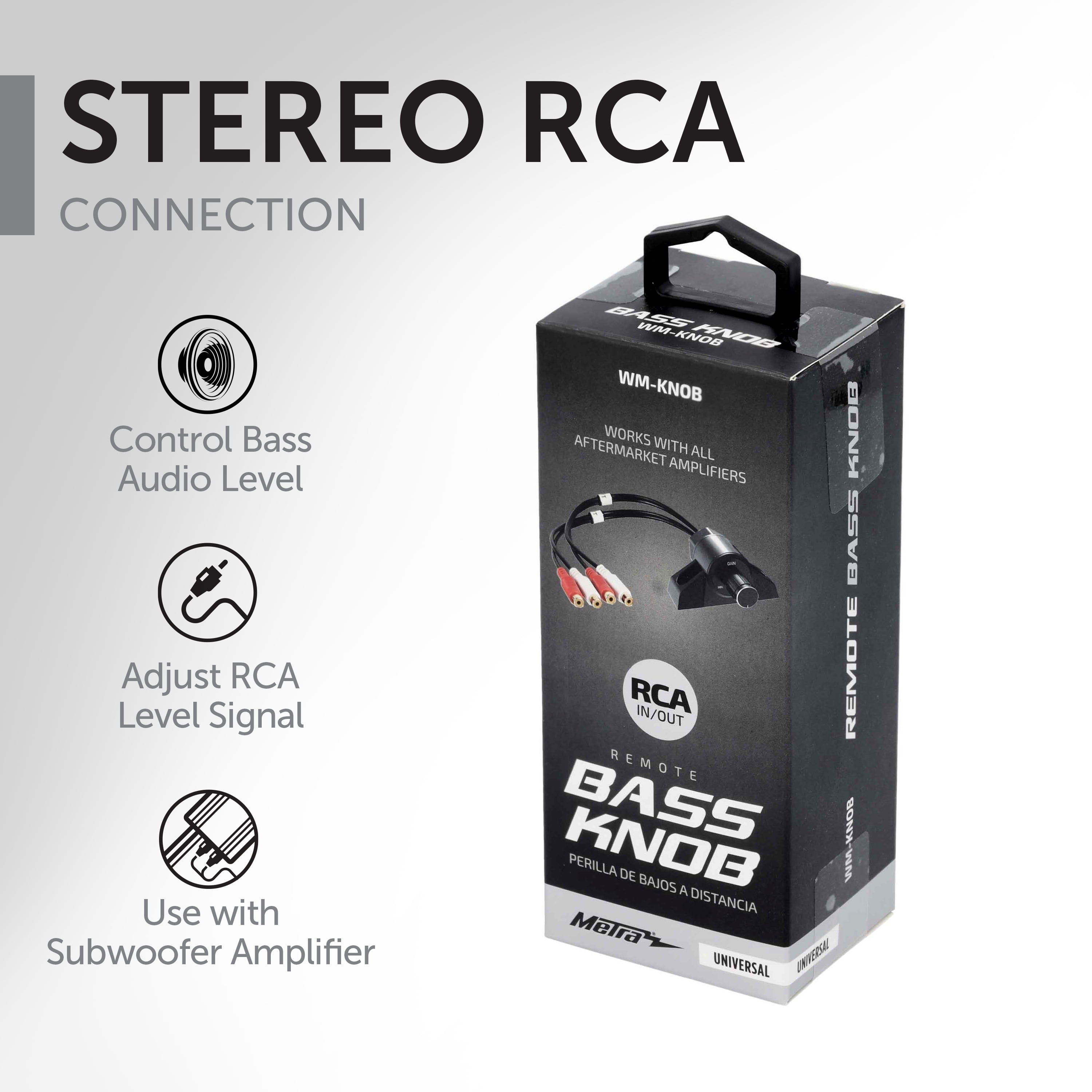 New Metra WM-KNOB Universal Amplifier Bass Knob Sound Level Control in Black
