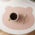 thumbnail image 4 of Nkmbld Napperons en Cuir Imperméables Isolants Thermiques Forme d'Ours Mignons Napperons Essuyables pour Usage Intérieur et Extérieur, 4 of 6