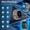 thumbnail image 3 of Bassizo Reloj Inteligente para Hombre (contestar/Hacer Llamadas), Reloj Deportivo táctico Militar, Reloj Inteligente con Monitor de frecuencia cardíaca, presión Arterial,, 3 of 5