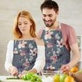 thumbnail image 3 of Pioneer Flower Floral Print Pattern Apron-Garden Aprons for Women with Pockets-Cotton Linen Waterproof Kitchen Cooking Gardening Aprons Adjustable for Kitchen,Cooking,BBQ and Salon 33x27 Inch, 3 of 7