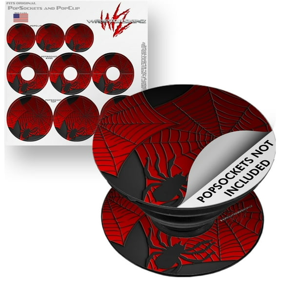 Decal Style Vinyl Skin Wrap 3 Pack for PopSockets Spider Web (POPSOCKET NOT INCLUDED) by WraptorSkinz