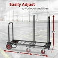 thumbnail image 2 of Pyle Compact Adjustable Folding Hand Truck Dolly Platform Multi Cart, Black, 2 of 8