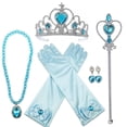 thumbnail image 3 of Blue Costume Dress Princess Girls Birthday Party Cosplay with Outfit Accessories, 3 of 5