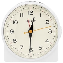 Unique Bargains Retro-style Semi-Circular Table Alarm Clock White 4.1"L x 2.6"W x 4.6"H