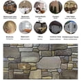 thumbnail image 5 of Dundee Deco 3D Wall Panels - Cladding, Lavender Grey Ecru Stone Look Wall Paneling, Styrofoam Facing for Interior and Exterior Applications, DIY, Set of 10, Covers 54 sq ft, 5 of 10
