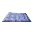 thumbnail image 2 of Ahgly Company Machine Washable Indoor Square Persian Blue Traditional Area Rugs, 7' Square, 2 of 4