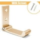 thumbnail image 2 of Ganchos de pared plegables, soporte para casco montado en la pared de 4 piezas, ganchos invisibles para abrigos, gancho de pared de aluminio, con tornillos, gancho para chaqueta de toalla (dorado), 2 of 5
