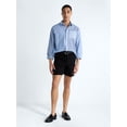 thumbnail image 2 of Free Assembly Men's Linen Blend Mixed Pattern Button Front Shirt, Sizes XS-3XL, 2 of 6