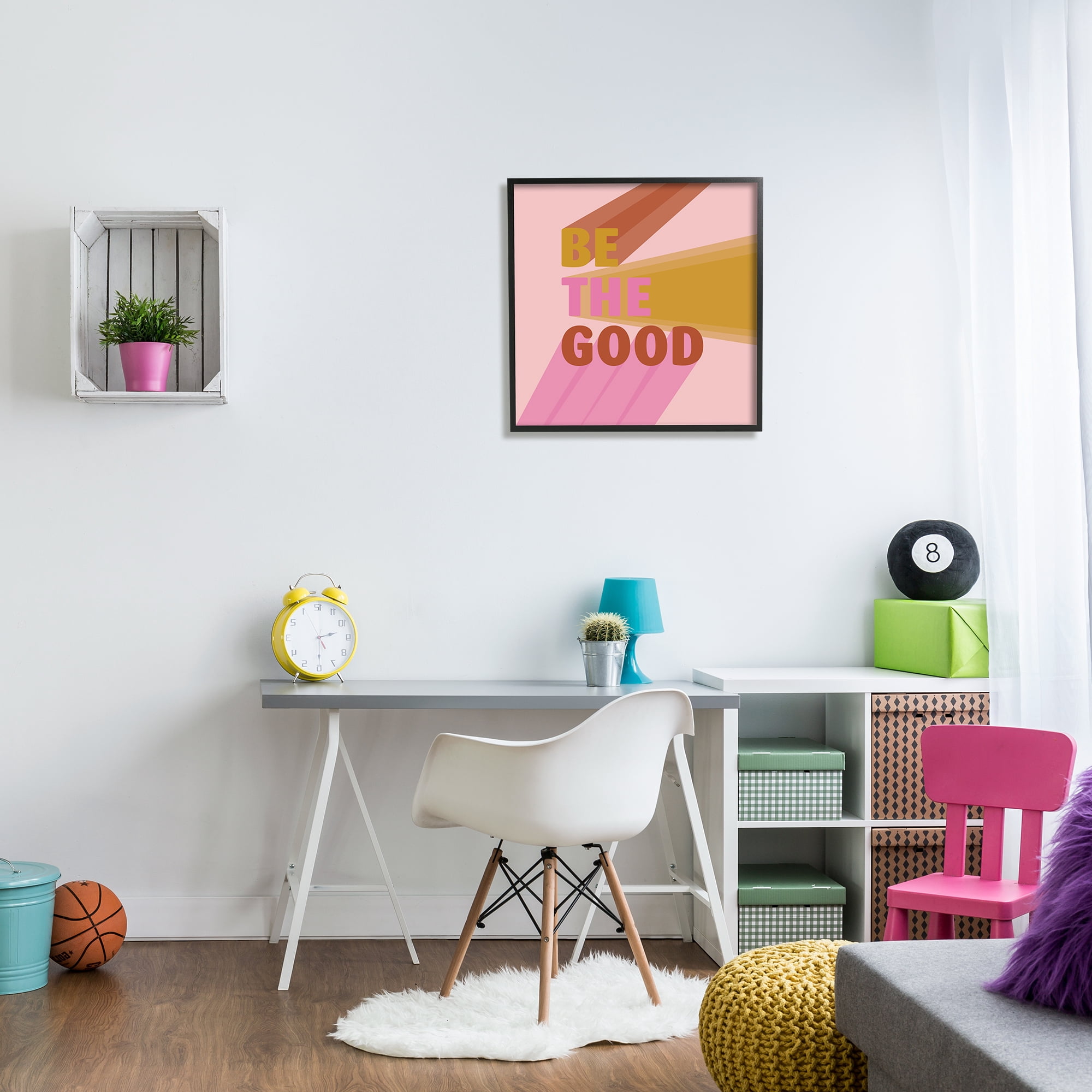 Stupell Indtries Be the Good Positivity Phrase Geometric Pop Typography,24 x 24,Design by Sd Graphics Studio