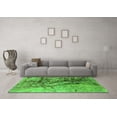 thumbnail image 3 of Ahgly Company Indoor Square Oriental Green Industrial Area Rugs, 3' Square, 3 of 4