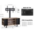 thumbnail image 4 of FITUEYES Swivel TV Stand for 32 to 70 inches LED LCD Flat Screen,Height Adjustable Media Console,Modern TV Stand & Entertainment Center for Media (gray), 4 of 8