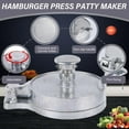 thumbnail image 7 of Hamburger Patty Maker Non Stick Round Burger Thickness Adjustable Burger Maker Aluminum Alloy Meat Patty Maker Kitchen Gadgets For Bbq Barbecue Grilling Bakeware 4.7", 7 of 7